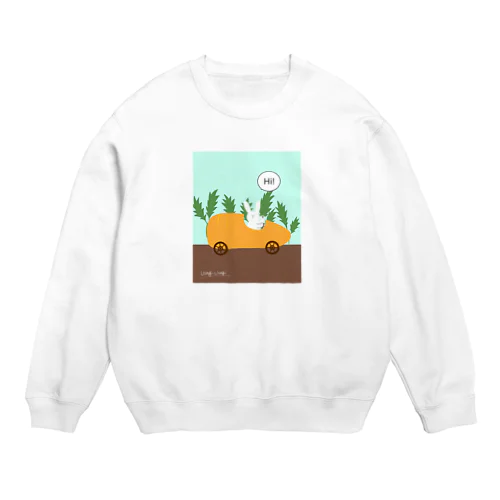 にんじんカー Crew Neck Sweatshirt