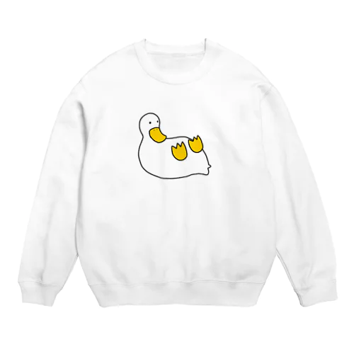 全てを悟ったあひる Crew Neck Sweatshirt