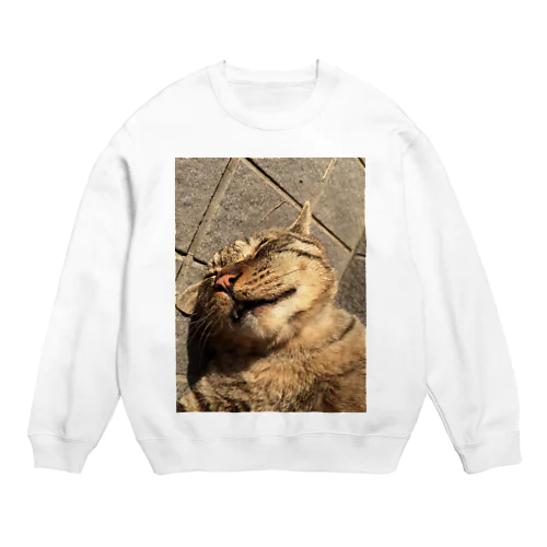 猫（無防備） Crew Neck Sweatshirt