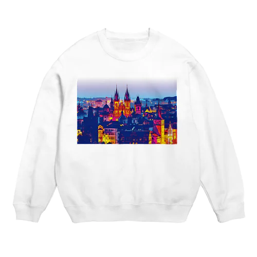 チェコ プラハの朝 Crew Neck Sweatshirt