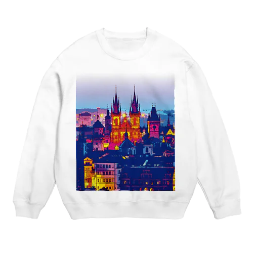 チェコ プラハの朝 Crew Neck Sweatshirt