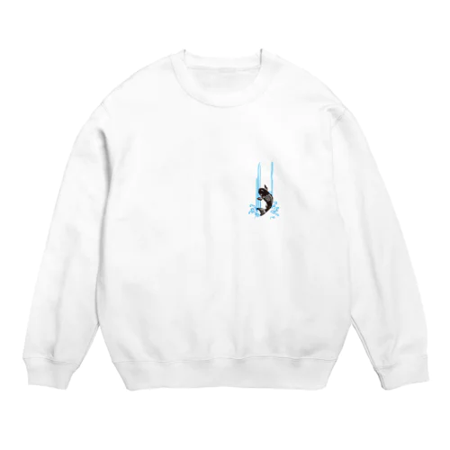 鯉の滝登り（ワンポイント） Crew Neck Sweatshirt