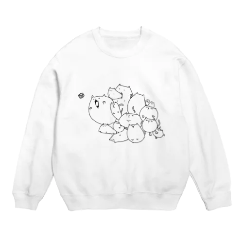 ねこぶんしん Crew Neck Sweatshirt