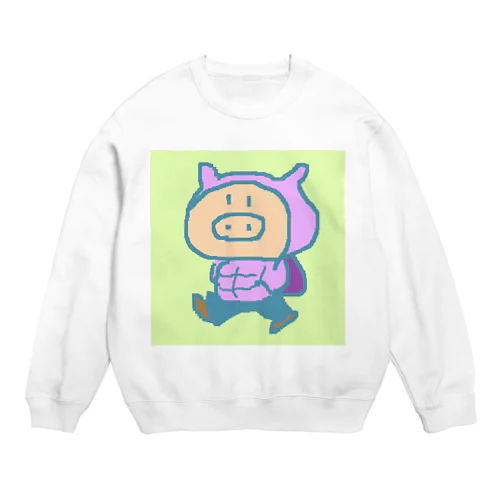 ぶたやまだくんゲーム買いに Crew Neck Sweatshirt