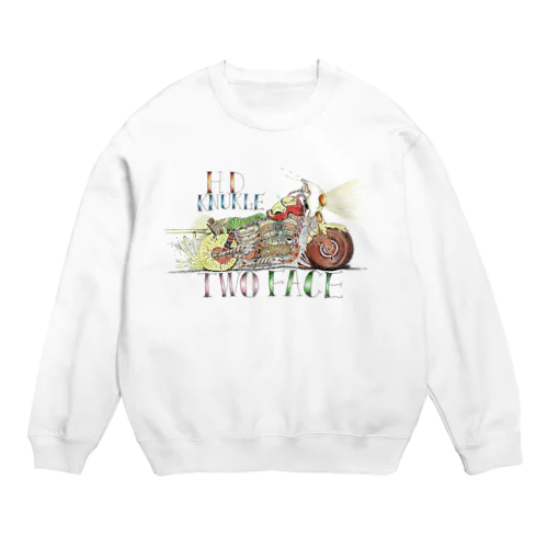 two face  Crew Neck Sweatshirt