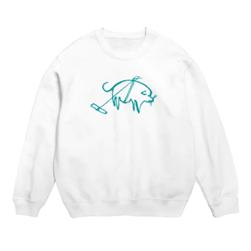 仙厓　きゃふん犬 Crew Neck Sweatshirt