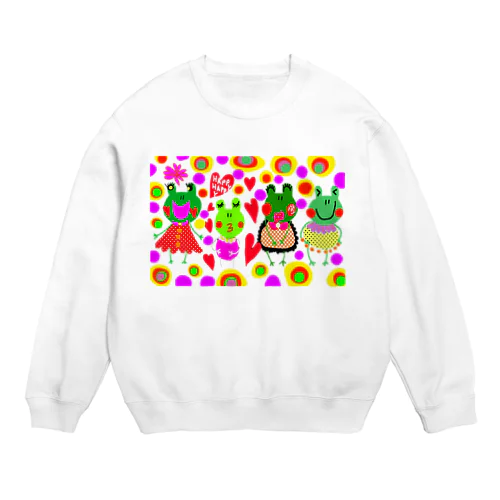 オリジナルのカエルちゃん♡♡ Crew Neck Sweatshirt