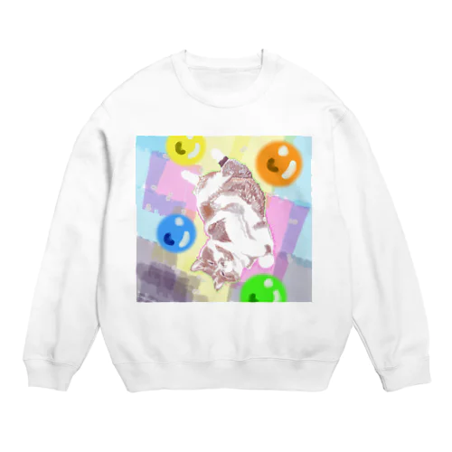 ふんわりカラフルすこちゃんｖ Crew Neck Sweatshirt