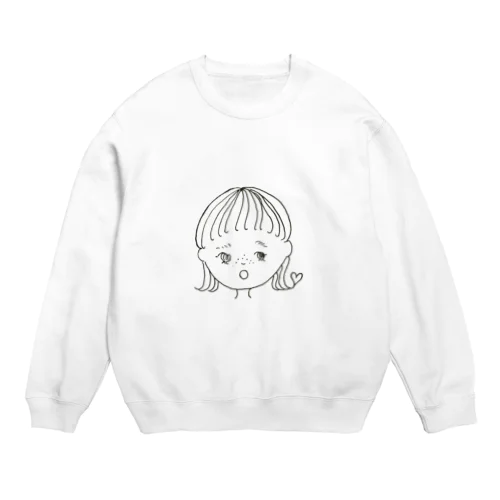 ぽっか〜ん Crew Neck Sweatshirt