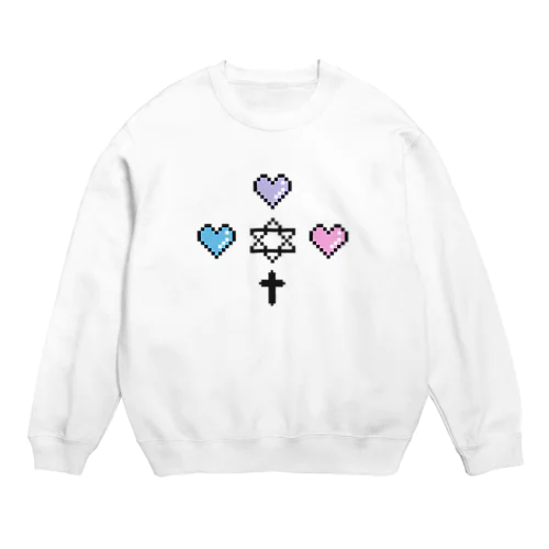 pixel hexagram Crew Neck Sweatshirt