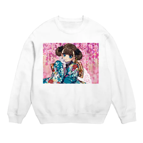 kimono girl 2022 Crew Neck Sweatshirt