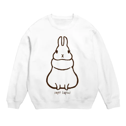 おすましウサちゃん Crew Neck Sweatshirt