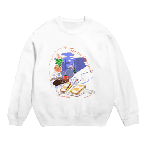 ホットサンドと架空の猫_カラー Crew Neck Sweatshirt