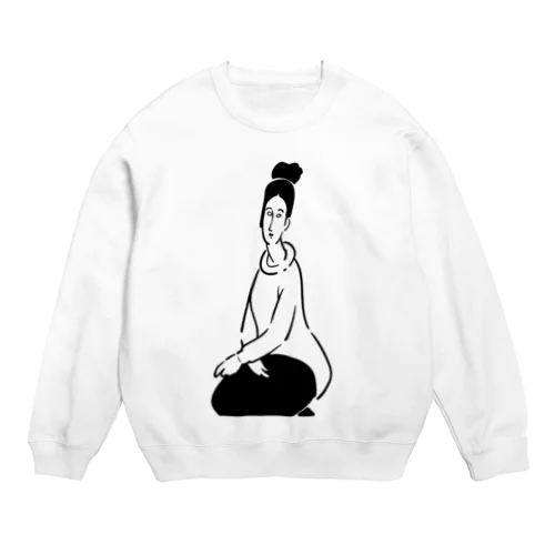 『黄色いセーターを着たジャンヌ・エビュテルヌ』 Crew Neck Sweatshirt