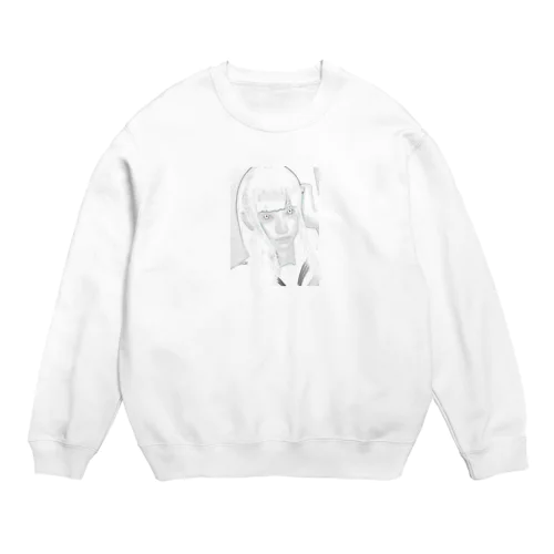 女子高生ホワイト Crew Neck Sweatshirt