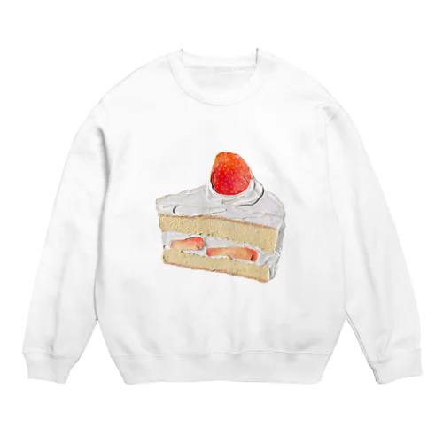 いちごのショートケーキ Crew Neck Sweatshirt