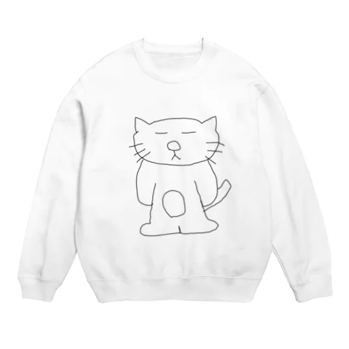 いつでも中立なのんびりねこ Crew Neck Sweatshirt