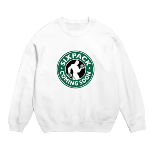 SIXPACK COMING SOON シックスパックはもうすぐ Crew Neck Sweatshirt