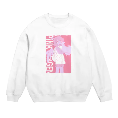 ないしょのピンク髪天使 Crew Neck Sweatshirt