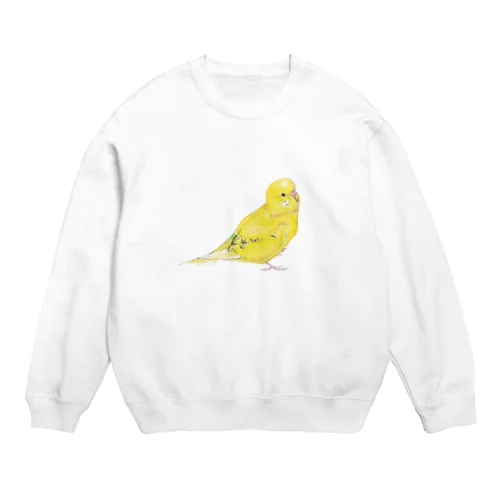 [森図鑑]セキセイインコ黄色 Crew Neck Sweatshirt