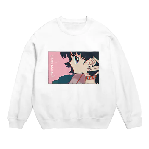 レトロガールピアスちゃん Crew Neck Sweatshirt