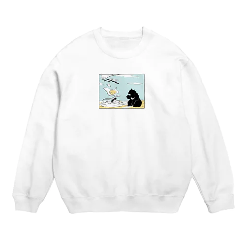 バーガーの降る昼 Crew Neck Sweatshirt