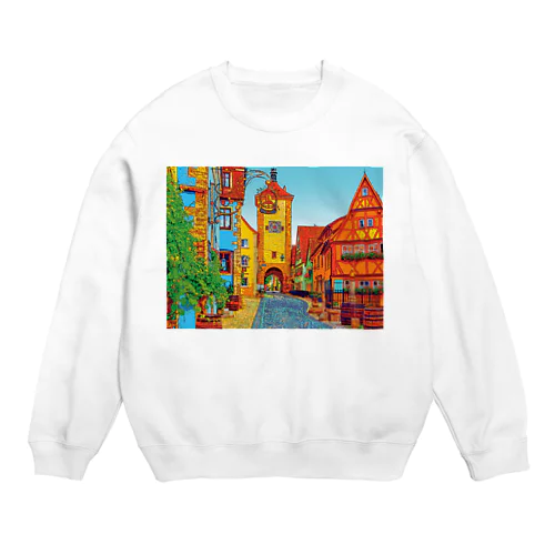 ドイツ ローテンブルクのジーバー塔 Crew Neck Sweatshirt