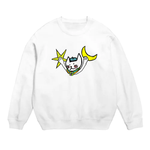 Neconeko ムーン&スター Crew Neck Sweatshirt