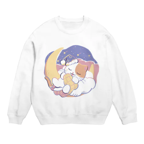 おやすみこむぎ Crew Neck Sweatshirt