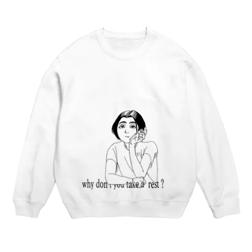 黄昏れる女子 Crew Neck Sweatshirt