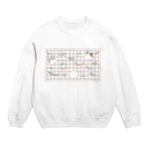 チェック柄 Crew Neck Sweatshirt