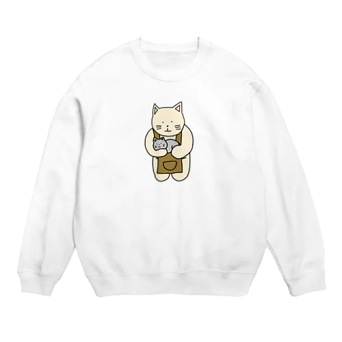 猫カフェねこ Crew Neck Sweatshirt