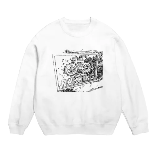 PARKING（モノクロver.） Crew Neck Sweatshirt