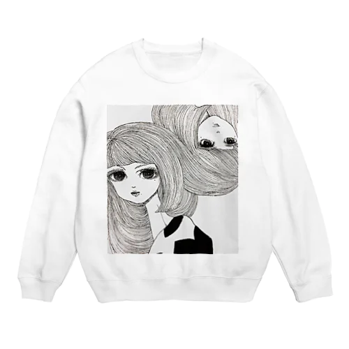 儚げガールズ Crew Neck Sweatshirt