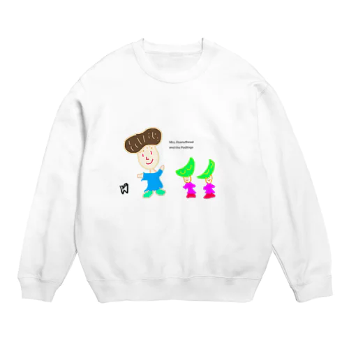 ミセス　ピーナッツ(透過) Crew Neck Sweatshirt