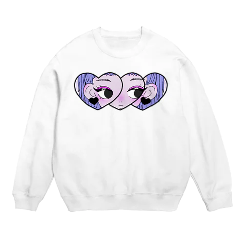 まつげバシバシﾁｬﾝ Crew Neck Sweatshirt