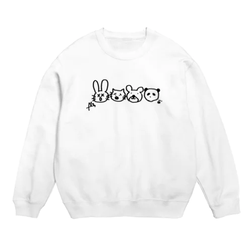 彼女Nのきまぐれ（どうぶつたち） Crew Neck Sweatshirt