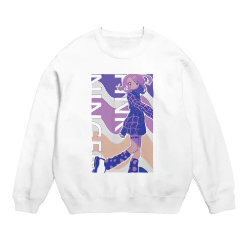 パープルピンク人間 Crew Neck Sweatshirt