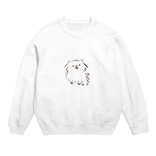 ペキニーズのぼぶちゃ：？顔（LINEスタンプ絵） Crew Neck Sweatshirt