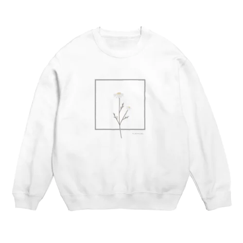 two flower** frame Crew Neck Sweatshirt