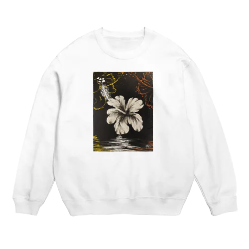 クールなハイビスカス Crew Neck Sweatshirt