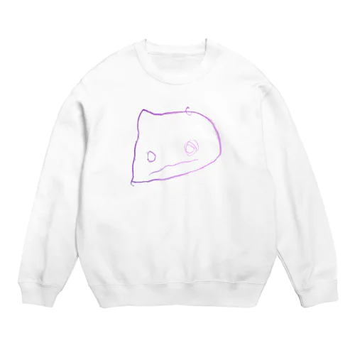 こどもの絵　おばけねこちゃんのかばん Crew Neck Sweatshirt