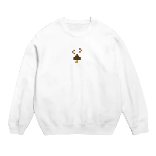 ドット絵うんちきのこ Crew Neck Sweatshirt