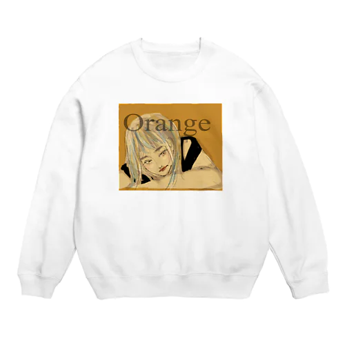 Orange Crew Neck Sweatshirt
