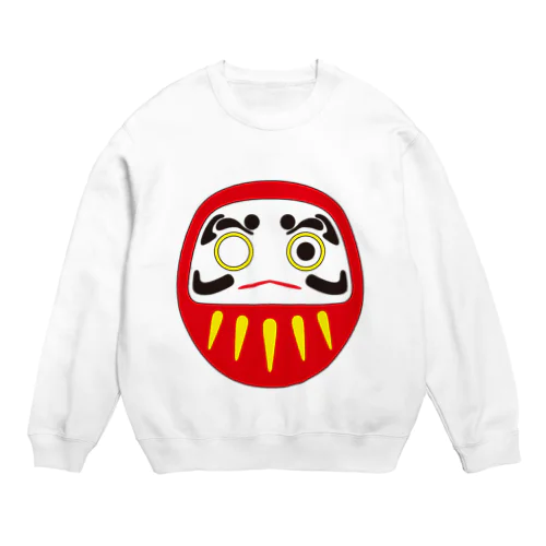 【縁起物】だるま片目　赤 Crew Neck Sweatshirt