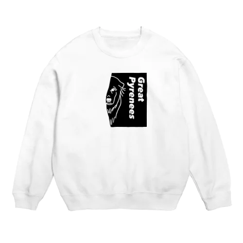 グレートピレニーズ 黒デザイン Crew Neck Sweatshirt