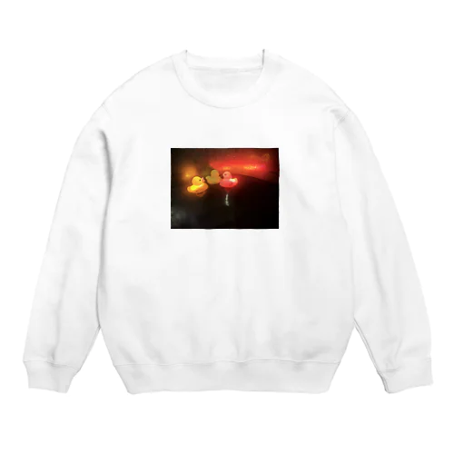 キラキラお風呂ひよこ Crew Neck Sweatshirt