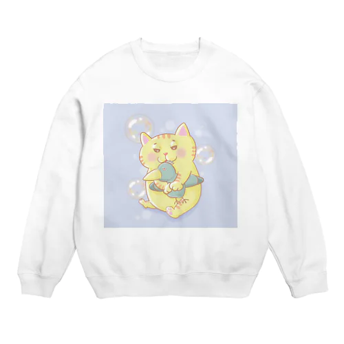 ぬいぐるみとトラ Crew Neck Sweatshirt