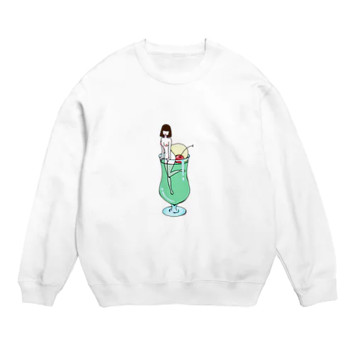 ニョタイ・フロート各種　クリームソーダ Crew Neck Sweatshirt