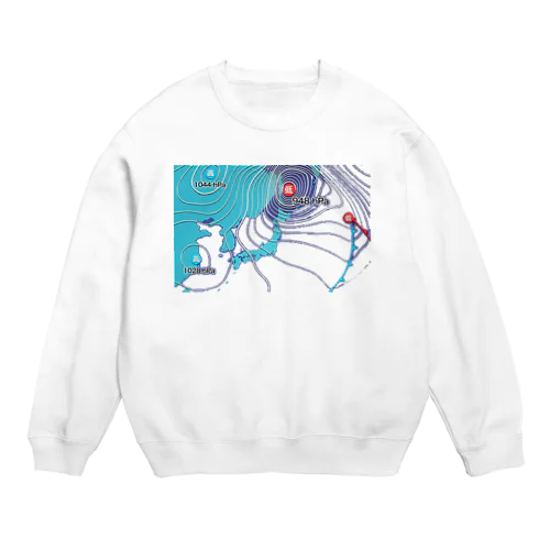 爆弾低気圧 Crew Neck Sweatshirt